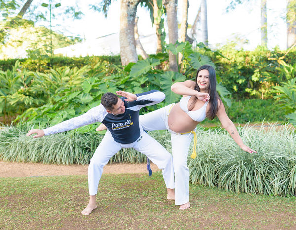 Ensaio de gestante capoeirista