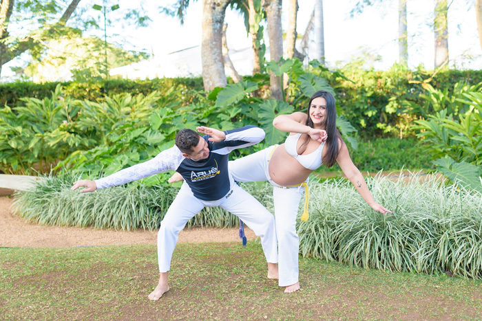 Ensaio de gestante capoeirista