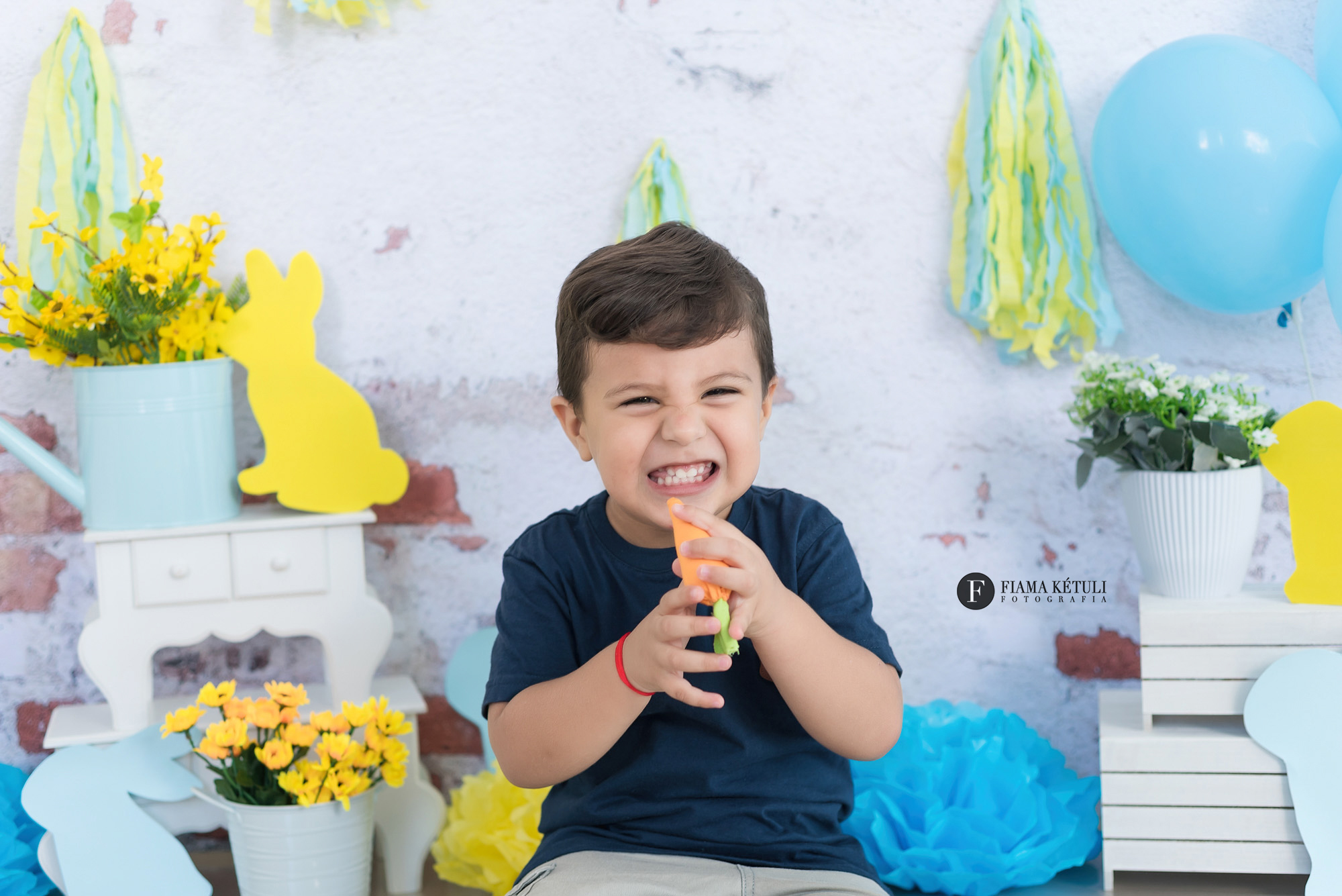 Ensaio em estúdio de páscoa para bebês